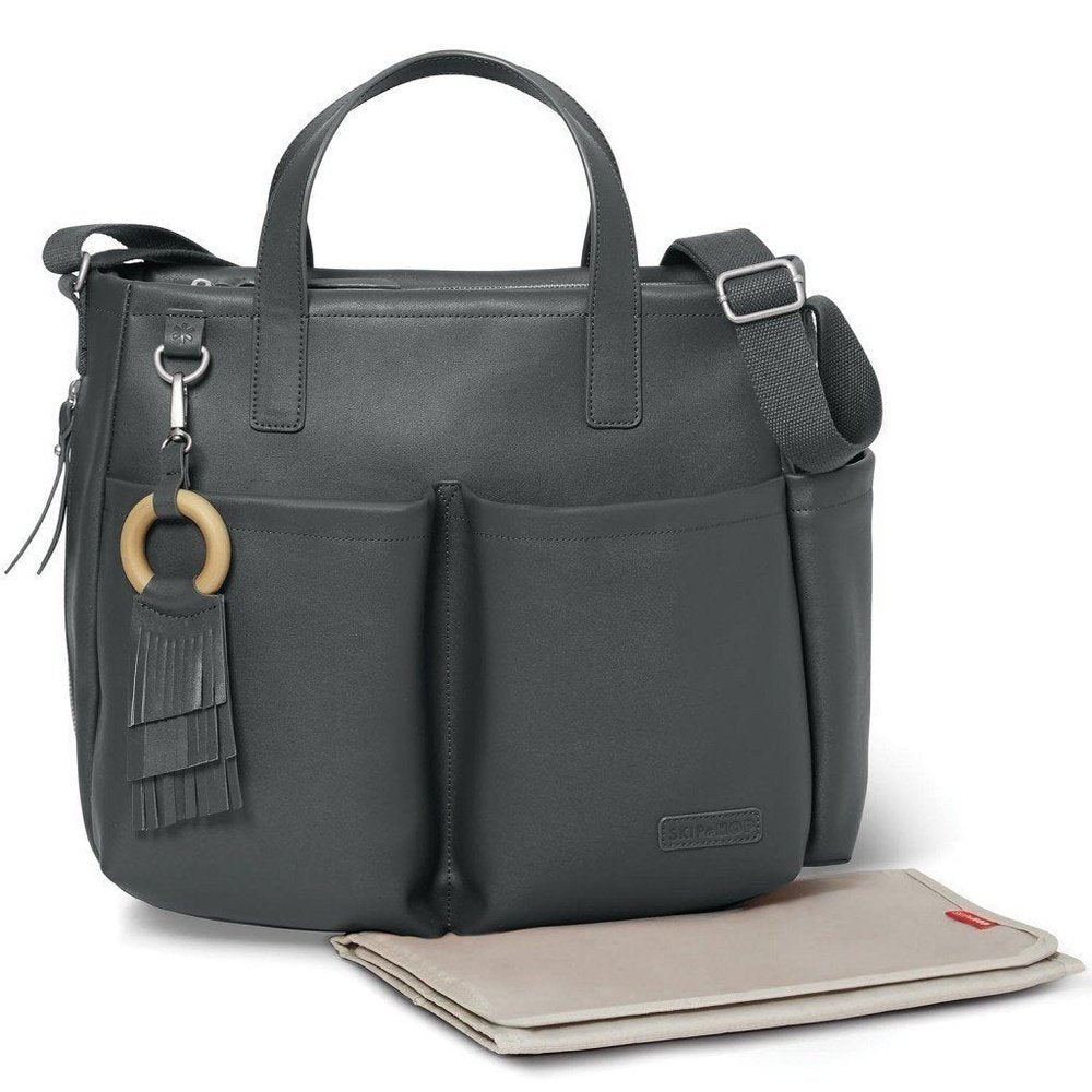 Skip Hop Greenwich Diaper Bag Tote Smoke