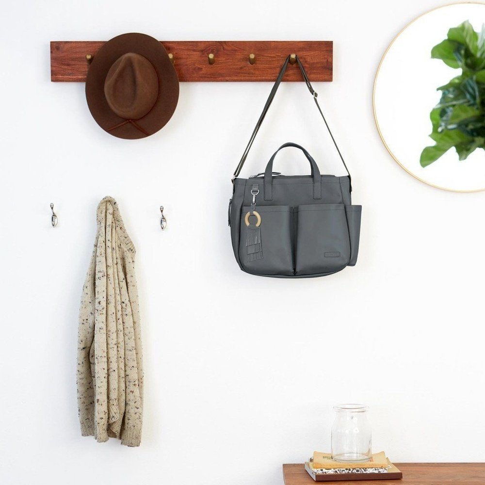 Skip Hop Greenwich Diaper Bag Tote Smoke