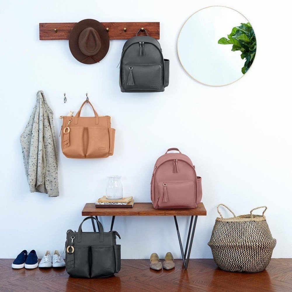 Skip Hop Greenwich Diaper Bag Tote Smoke