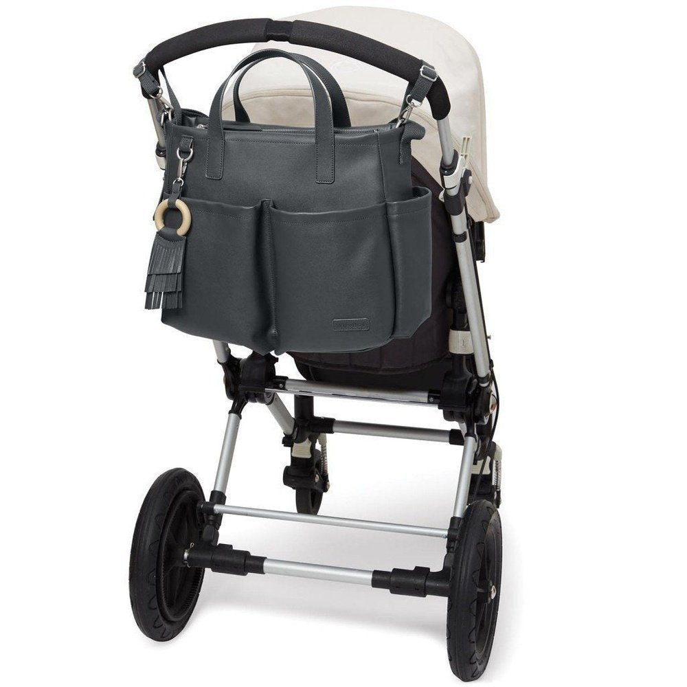 Skip Hop Greenwich Diaper Bag Tote Smoke