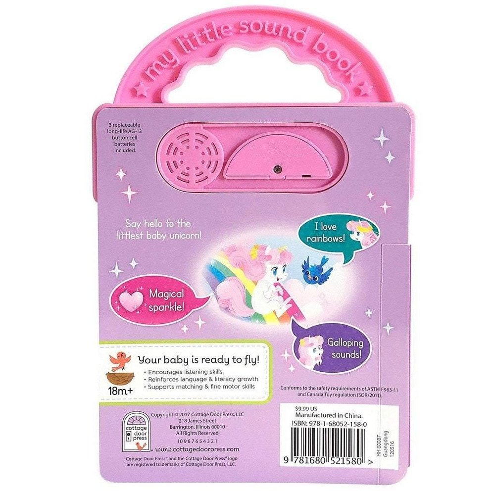 Sweet Little Unicorn Children's 3 Button Sound Book