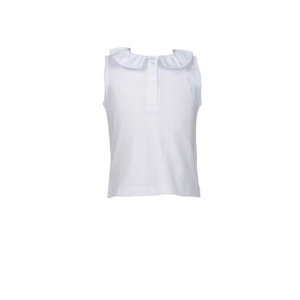 The Proper Peony Ruffled Peter Pan Sleeveless Shirt