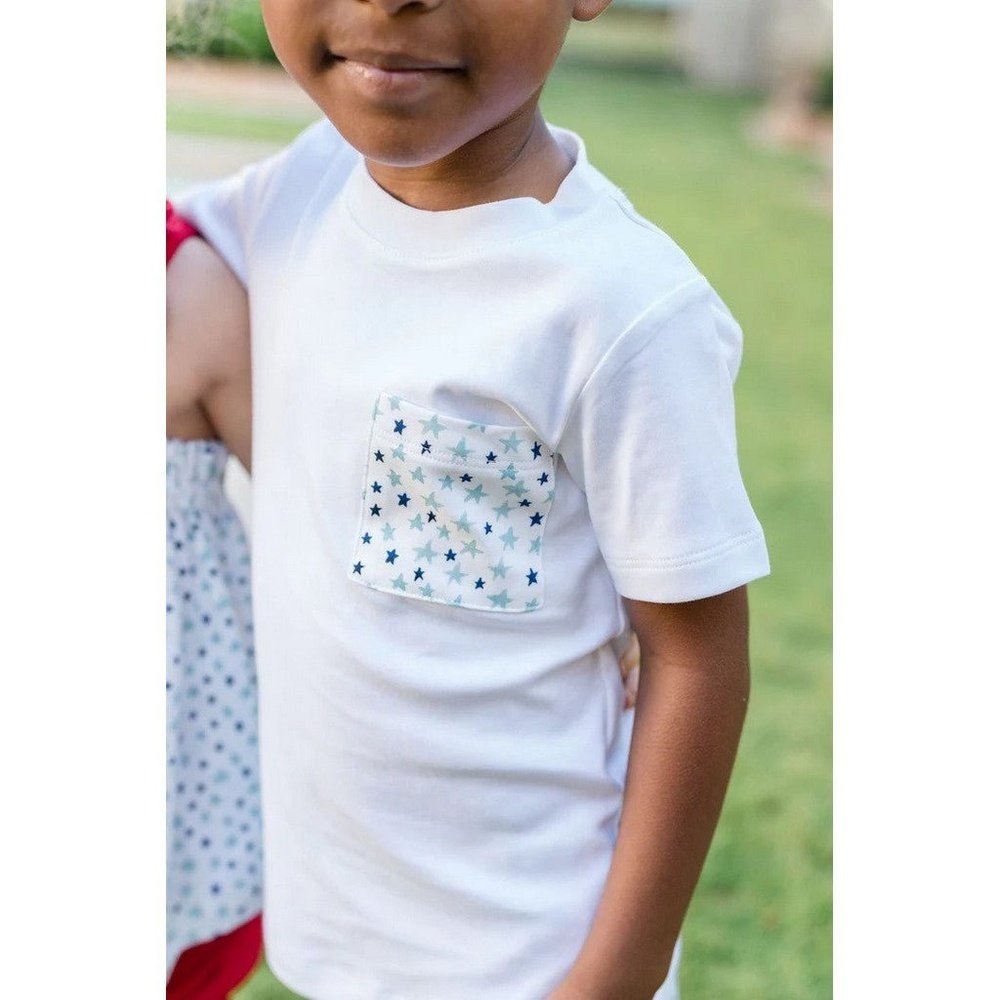 Proper Peony Apparel & Gifts The Proper Peony Sparkle Boy Pocket Shirt