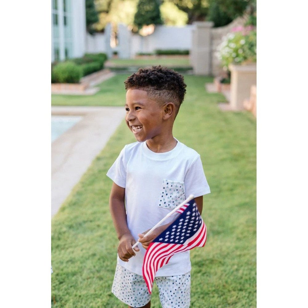 Proper Peony Apparel & Gifts The Proper Peony Sparkle Boy Pocket Shirt