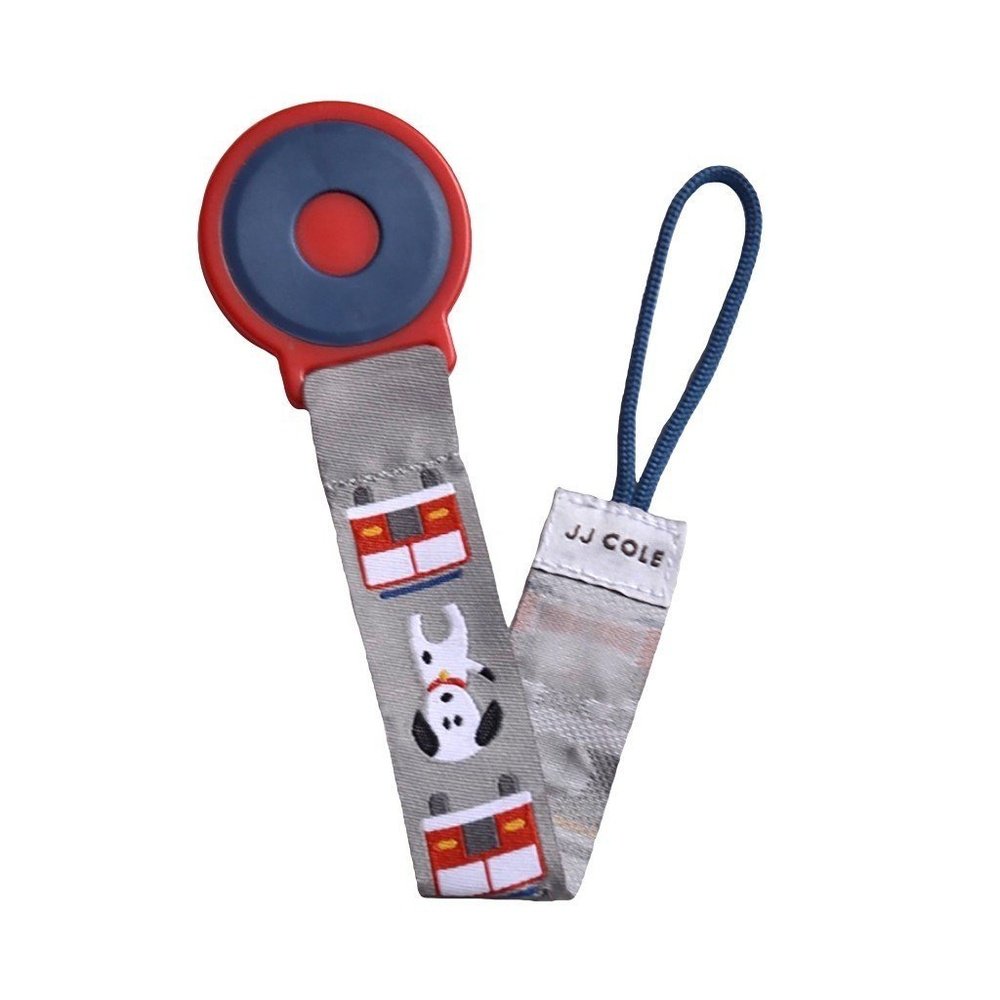 Peggy GreenJJ Cole Fire Dog Pacifier ClipBabysupermarket