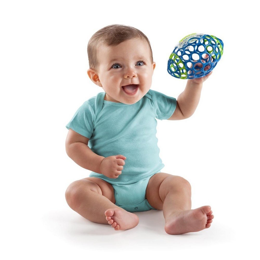 Oball Grab & Rattle Football Red