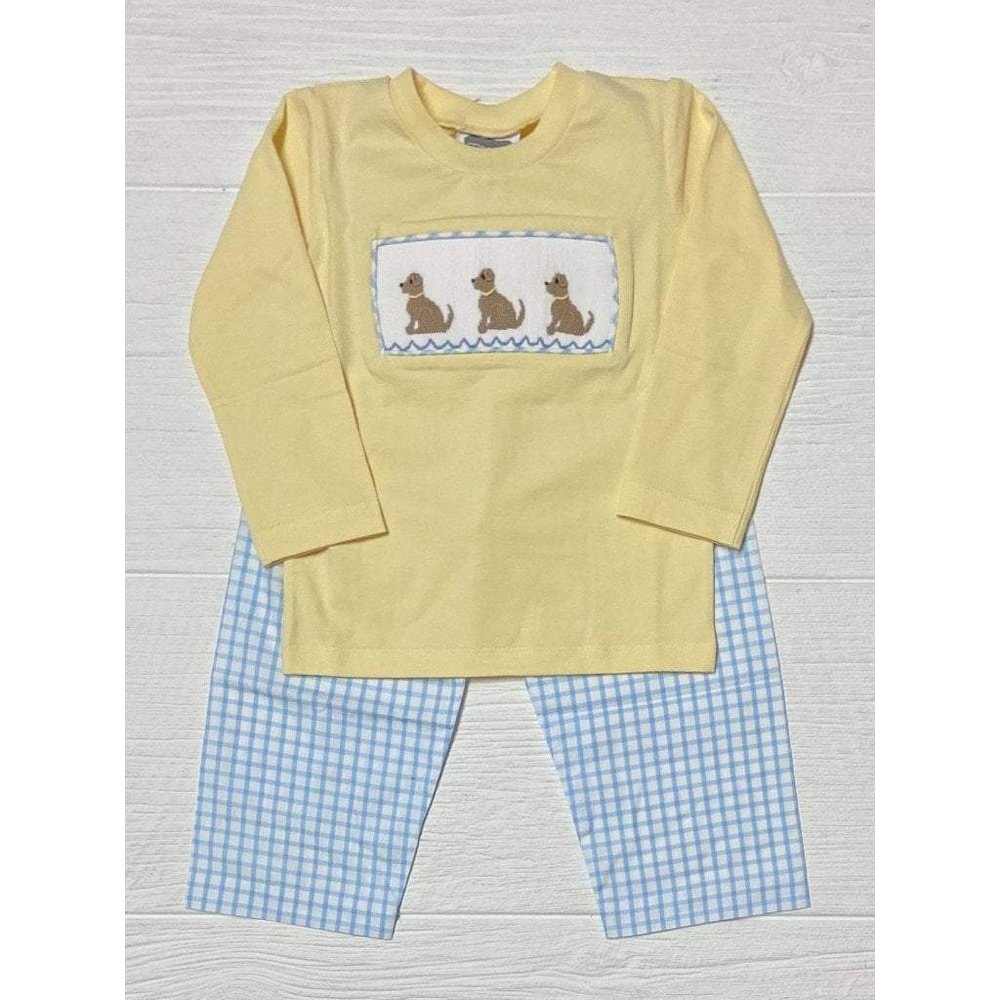 1True Boys Puppy Smocked Pant SetBabysupermarket