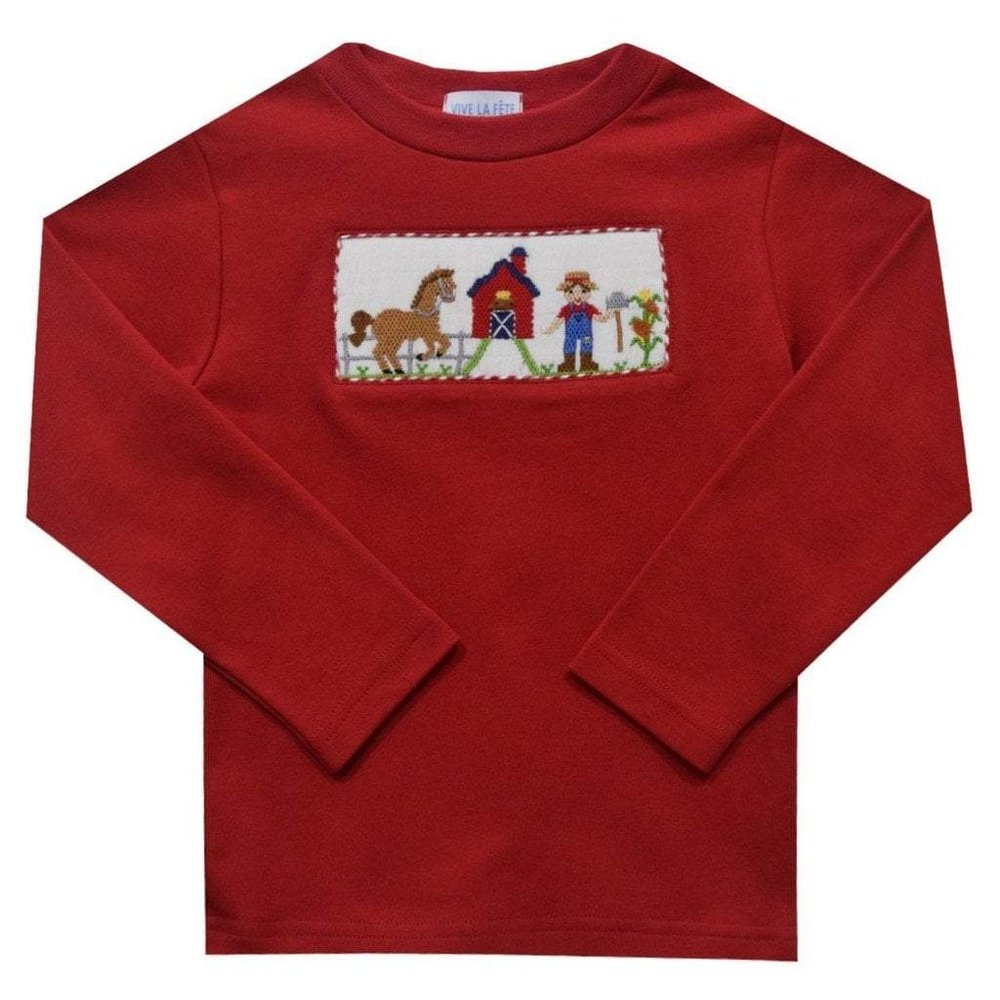 MayoralVive La Fete Boys Long Sleeve Farm Smocked TeeBabysupermarket