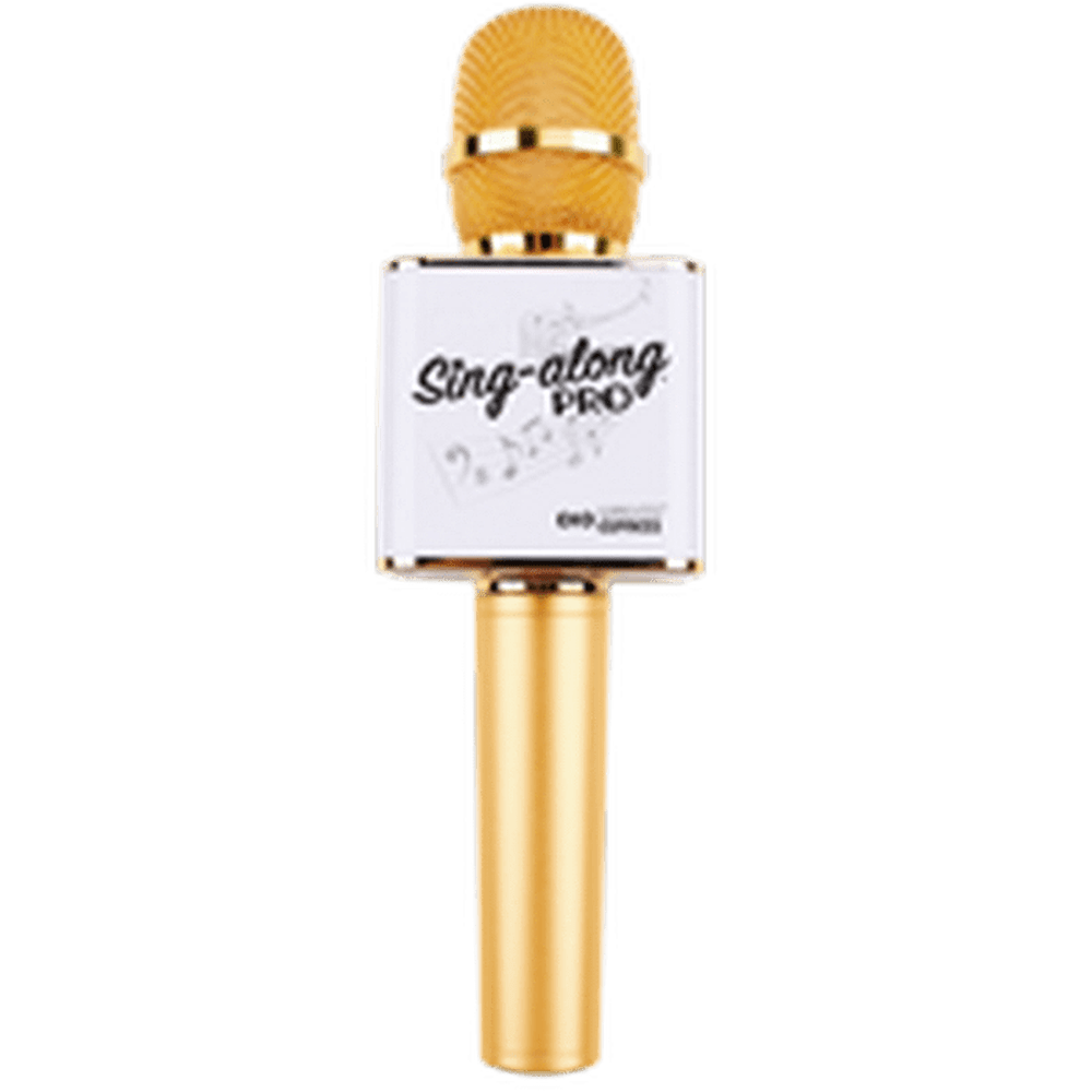 Wireless Express Sing-Along Pro Gold Bluetooth Microphone