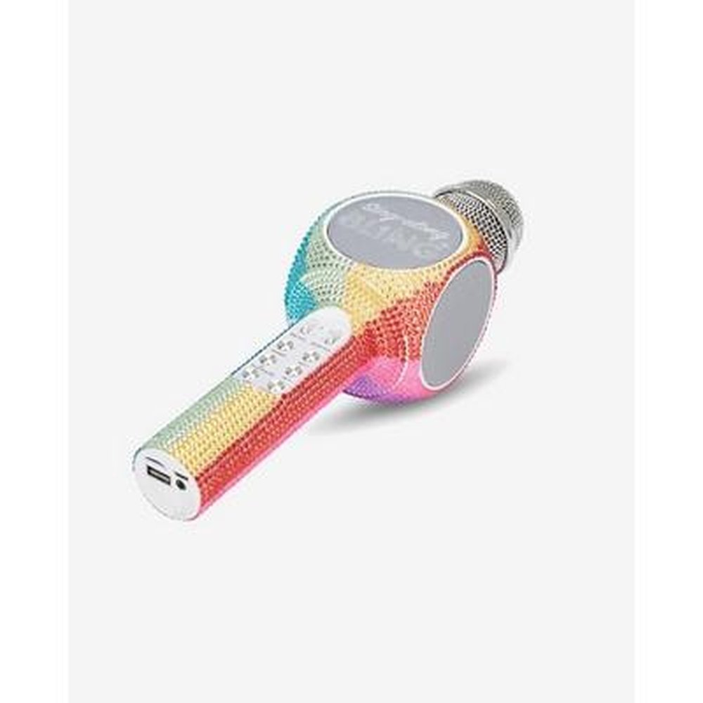 Wireless Express Sing-along Rainbow Bling Karaoke Microphone & Bluetooth Speaker All-in-one