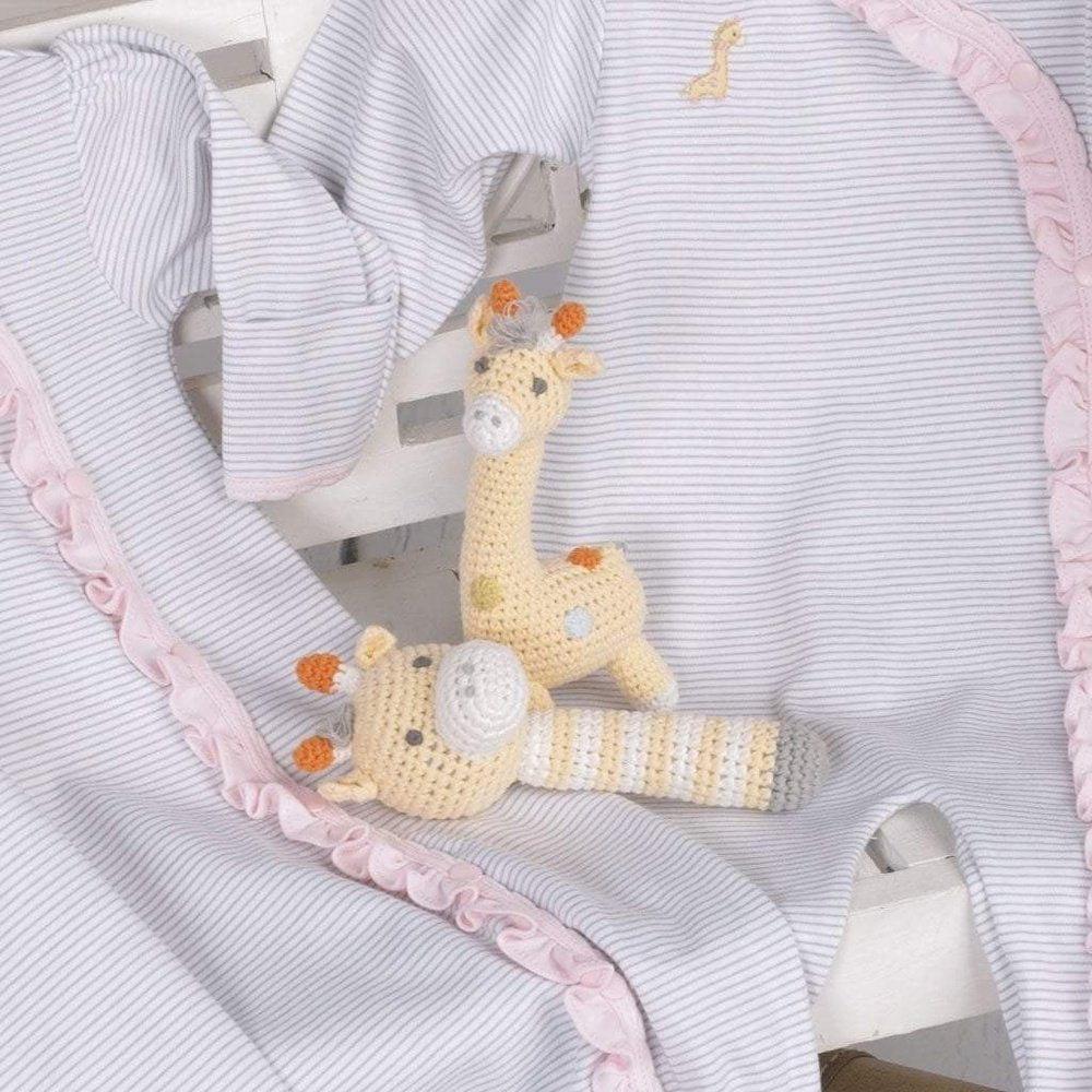 Zubels by Petit Ami Gerti the Giraffe Crochet Dimple Rattle