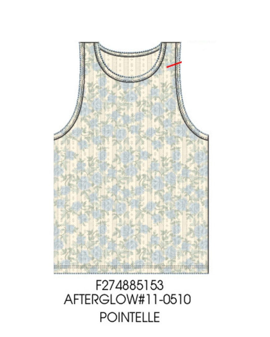 Paper Flower Girls Floral Print Tank Top - Afterglow