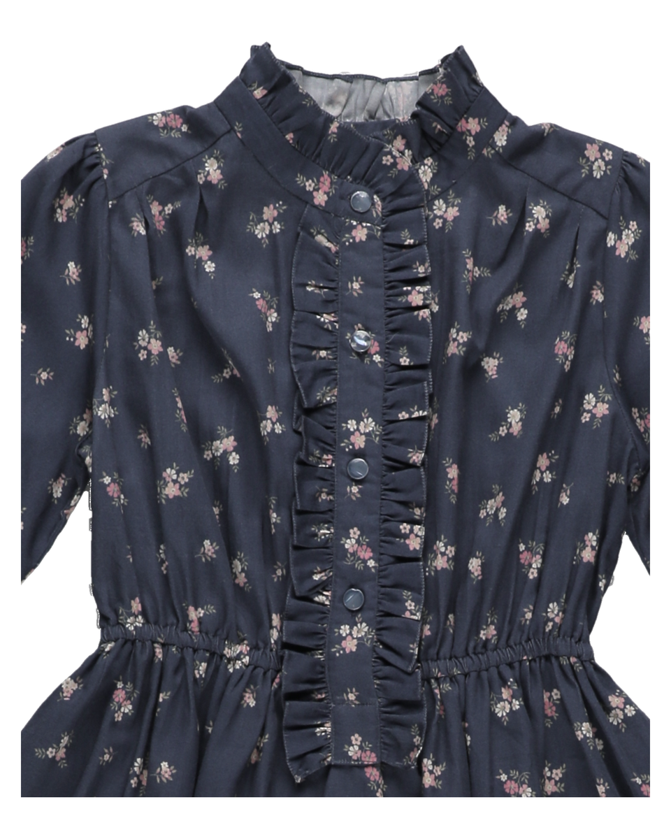 Early Sunday Dawn Dress - Ditsy Bouquet Navy