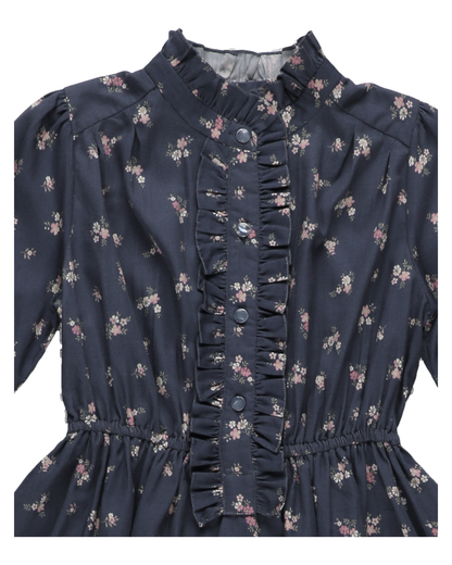 Early Sunday Dawn Dress - Ditsy Bouquet Navy