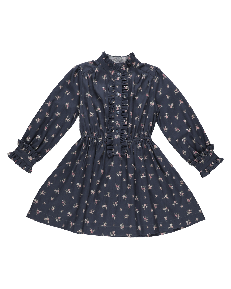 Early Sunday Dawn Dress - Ditsy Bouquet Navy