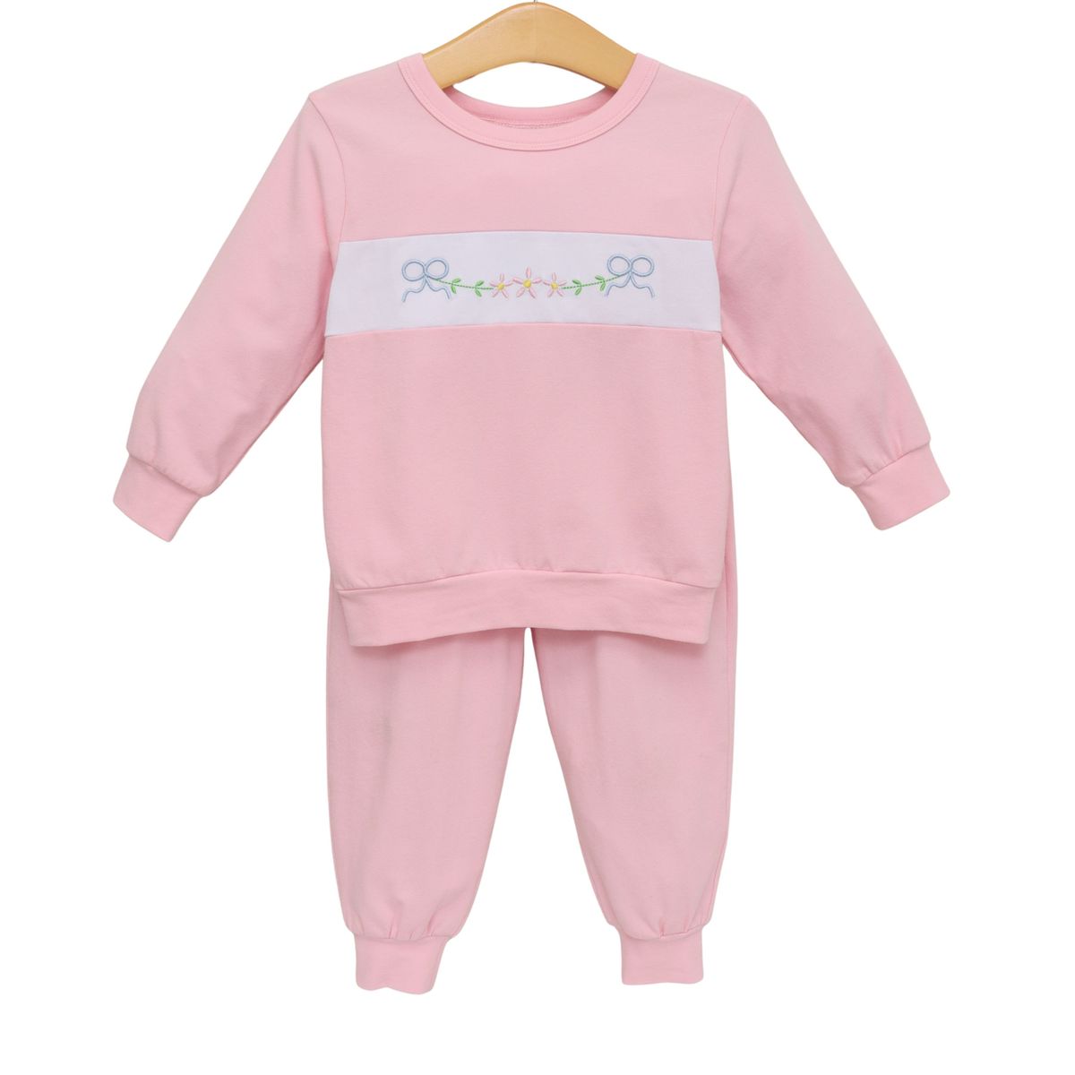 Trotter Street Kids Girls Flower Jogger Set