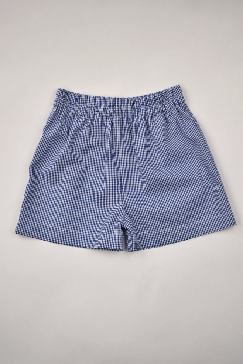 Funtasia Too Boys Navy Mini Check Dressy Short Set