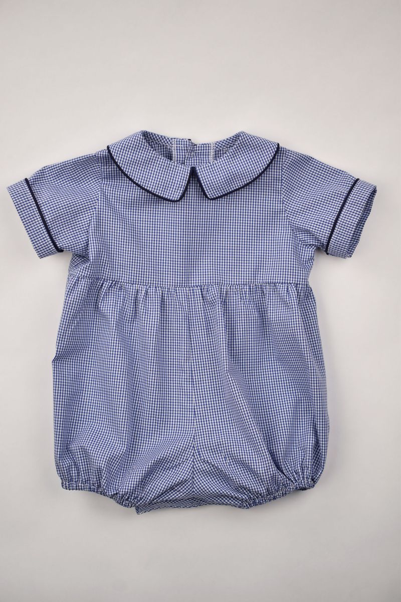 Funtasia Too Boys Navy Mini Check Carter Bubble