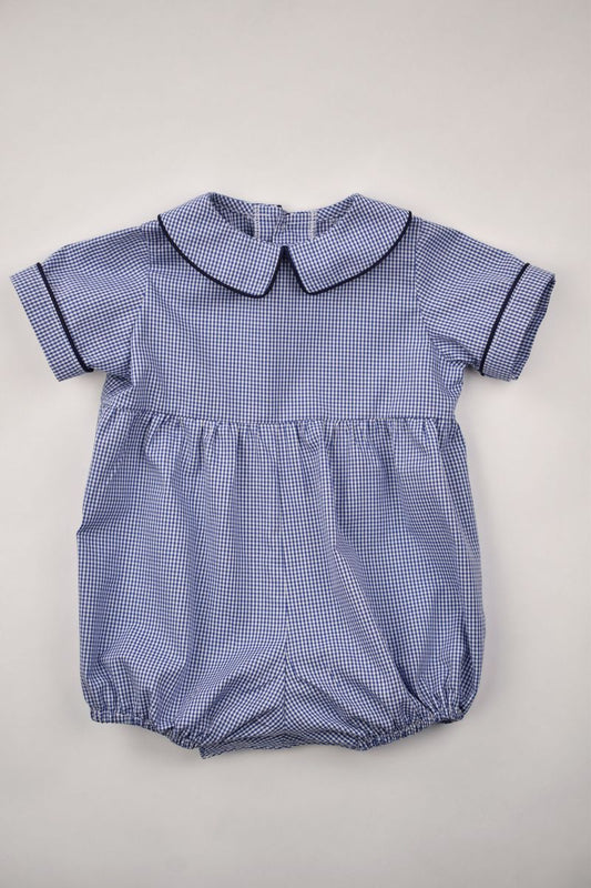 Funtasia Too Boys Navy Mini Check Carter Bubble