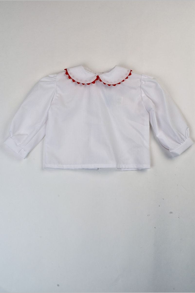 Funtasia Too Girls Long Sleeve Shirt with Red Ric Rac