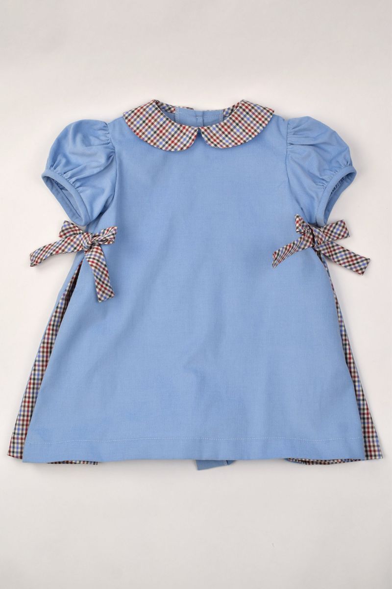 Funtasia Too Periwinkle Float Dress with Plaid Inset