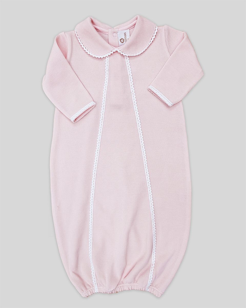 Miocotton Milen Baby Gown - Special Knit Pink