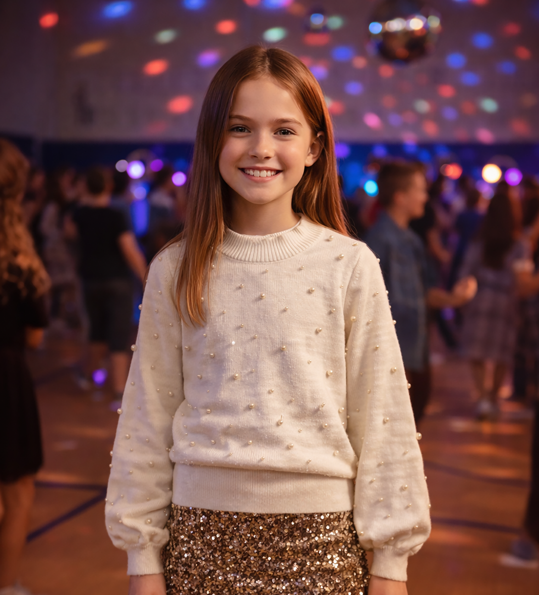 Tweenstyle Embellished Pearl Sweater