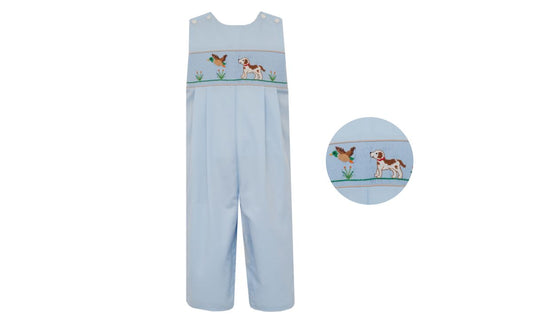 Anavini Boys Hunting Dogs Long Jon Jon - Light Blue Twill