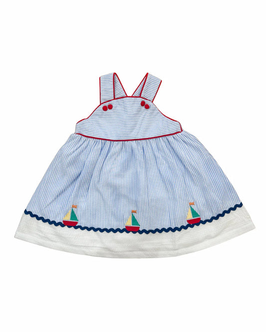 Banana Split Sailboat Applique Sundress