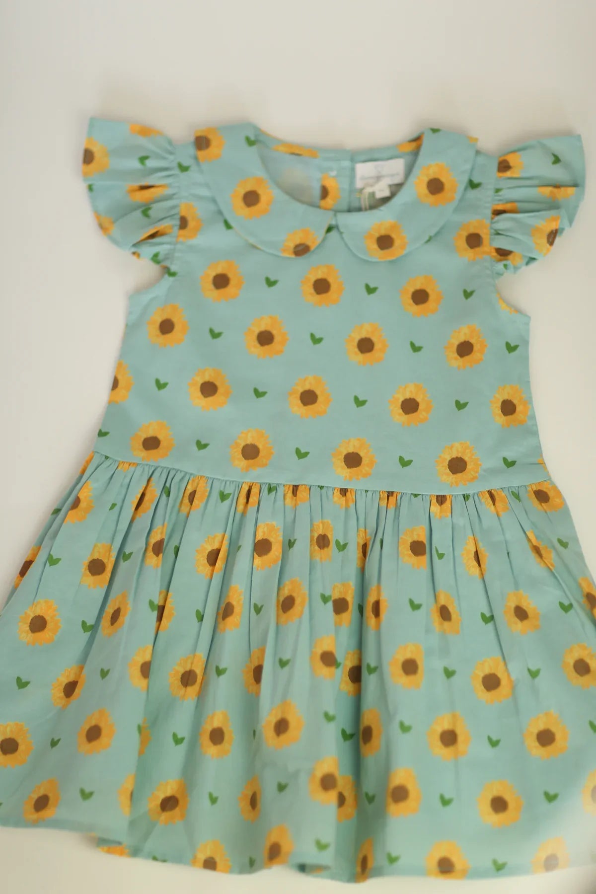 Dear Georgie Girls Collared Capers Dress - Sunflowers