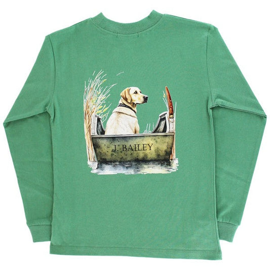 J Bailey Dog in Boat Long Sleeve T-Shirt