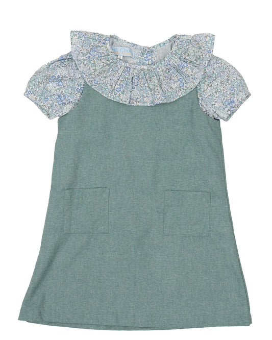 The Oaks ApparelThe Oaks Apparel Girl's Hazel Teal Briar Floral DressBabysupermarket
