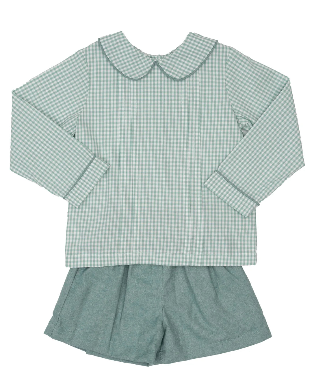 The Oak's Apparel Boy's Tyler Teal Briar Check Short Set