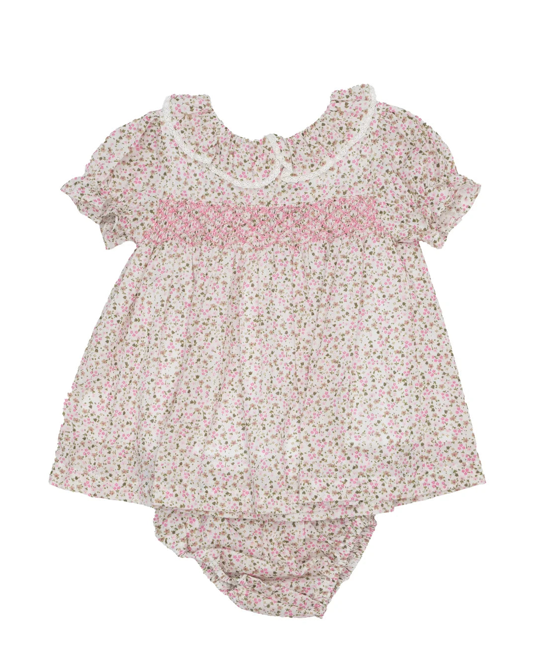 The Oaks Apparel Girl's Allison Pink Clover Bloomer Set