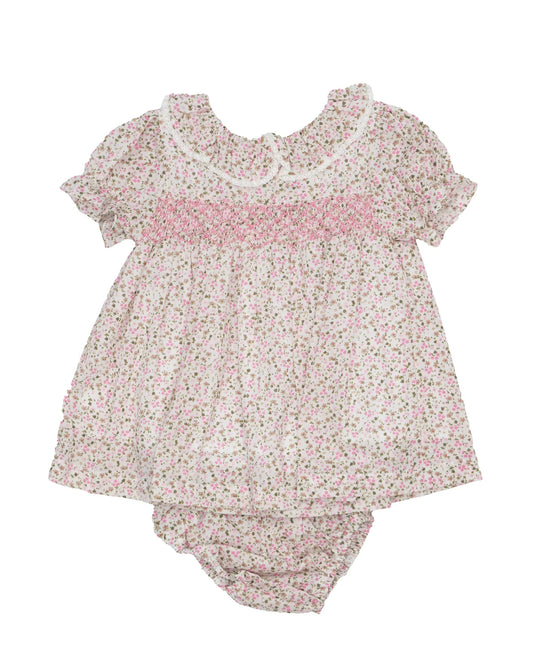 The Oaks Apparel Girl's Allison Pink Clover Bloomer Set