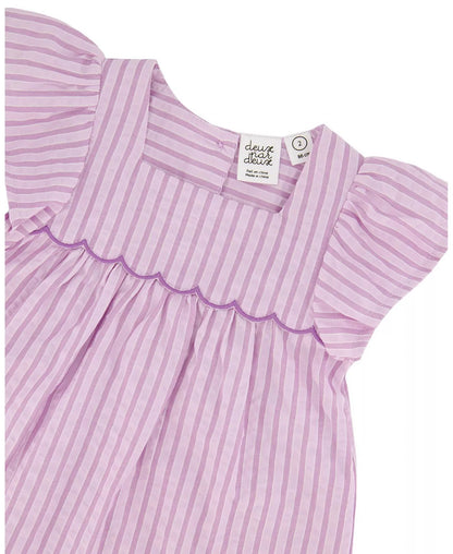 Deux par Deux Lilac Stripes Short Set