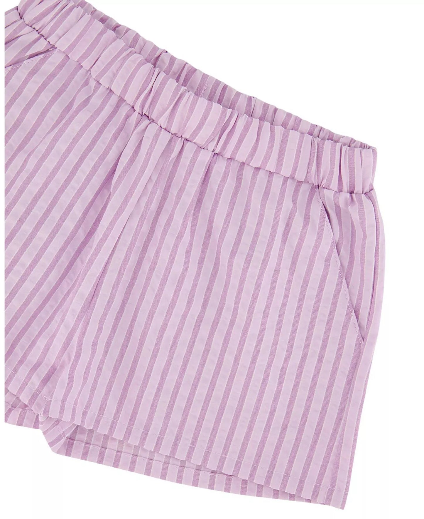 Deux par Deux Lilac Stripes Short Set