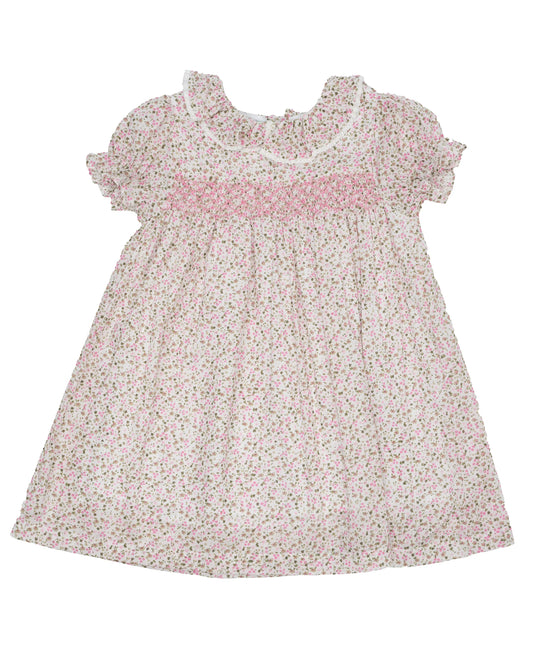 The Oaks Apparel Girl's Devin Pink Clover Garden Dress