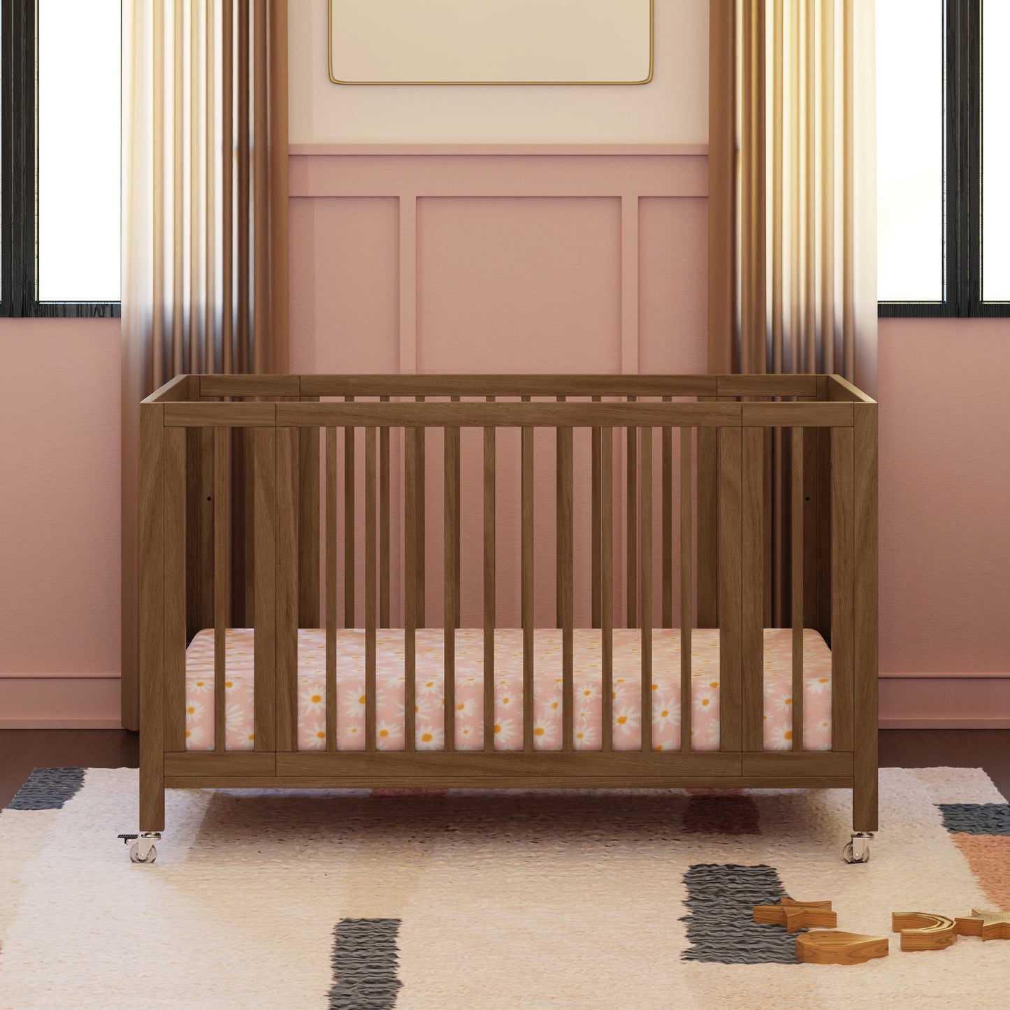 Babyletto Rolli 9-in-1 Convertible All-Stages Crib with Bassinet & Toddler Bed Conversion Kits