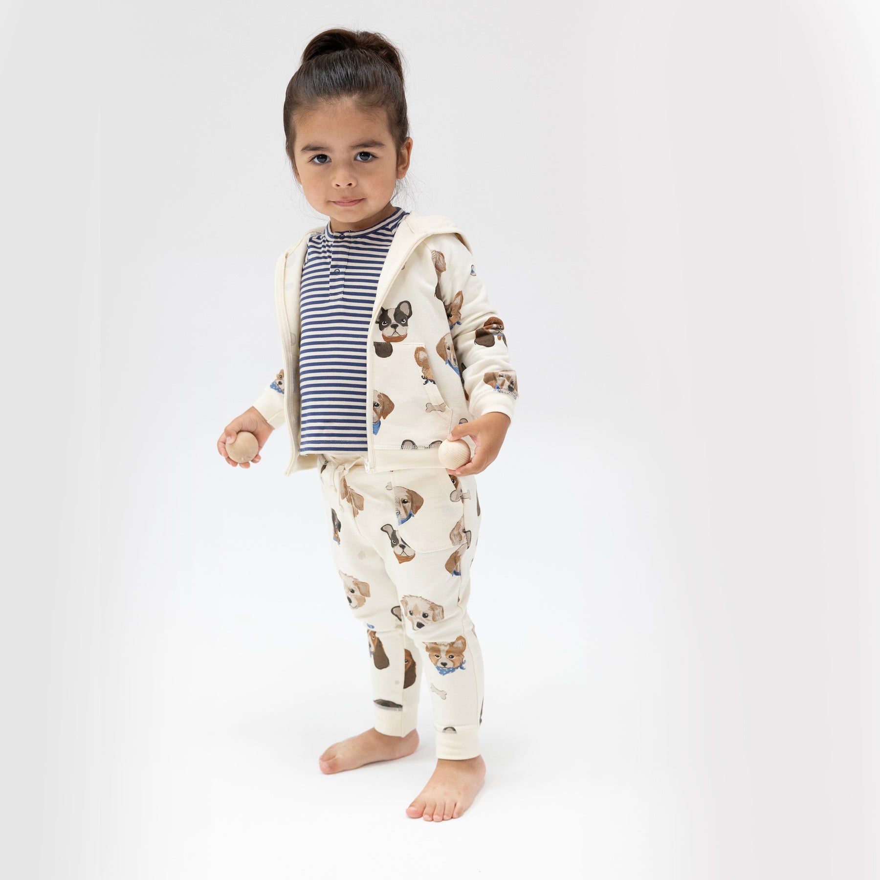 Angel Dear French Terry Vintage Puppy Faces Jogger Set