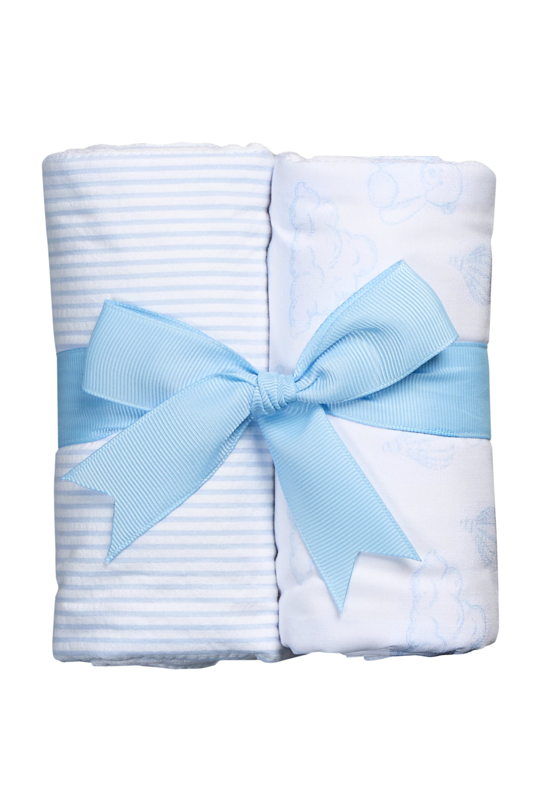 3 Marthas Set of Two Burps - Teddy Bear Blue