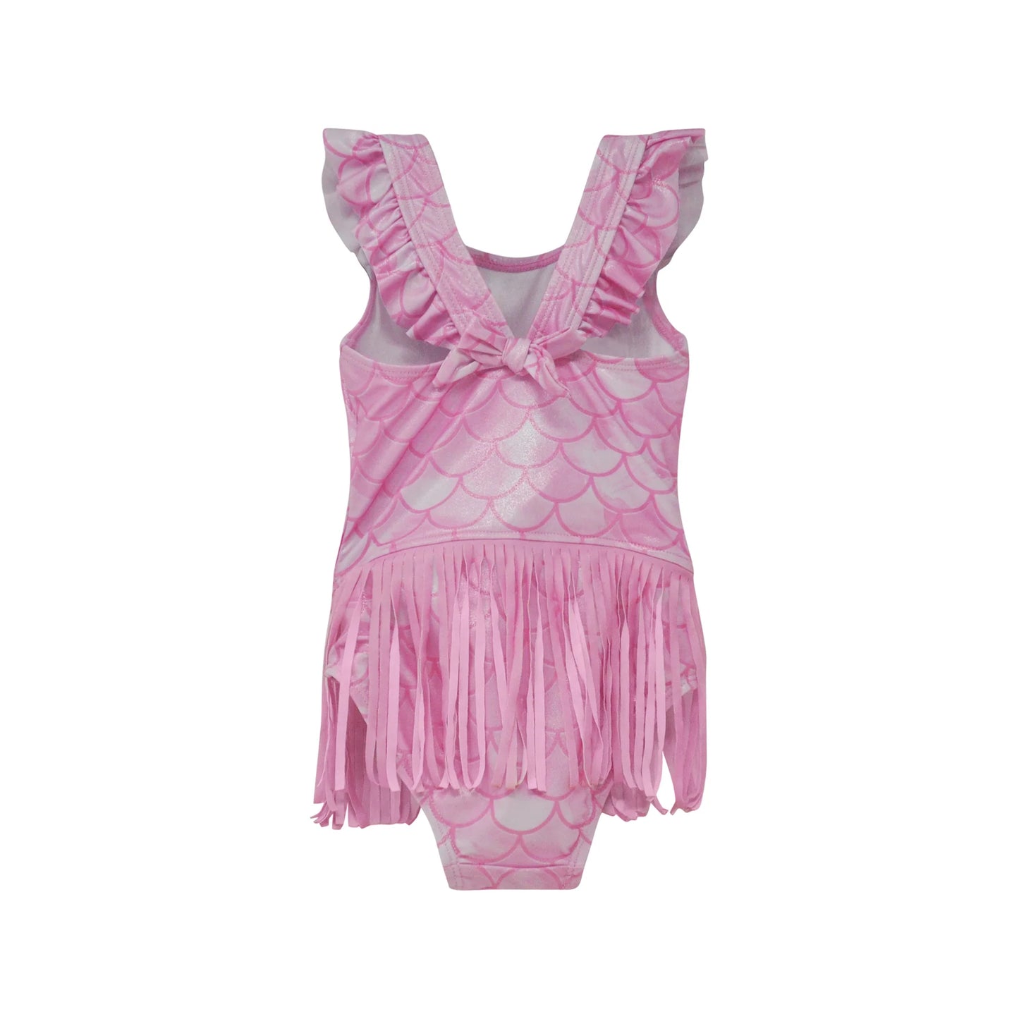 Flap Happy Girls Keilani Fringe Swimsuit - Pixie Scales Pink