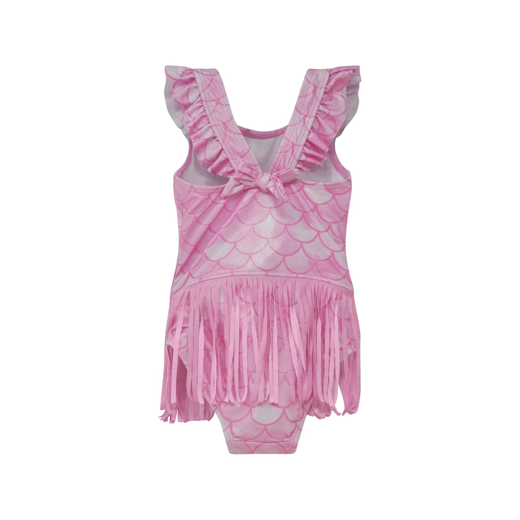 Flap Happy Girls Keilani Fringe Swimsuit - Pixie Scales Pink