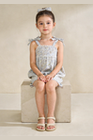 Makemake Organics Tulle Floral Tie Up Top & Short Set