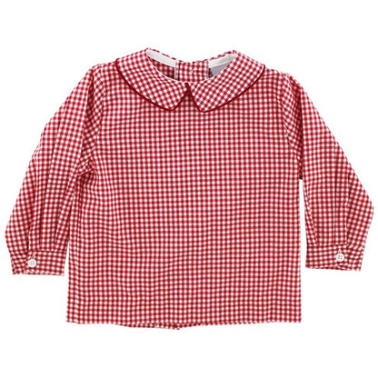 Bailey Boys Red Check Boys Piped Shirt