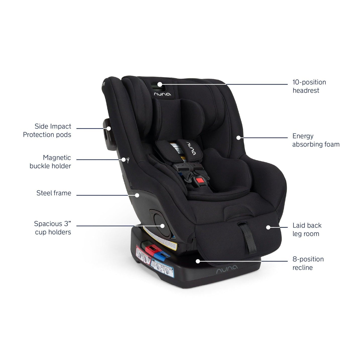 Nuna RAVA Next Child Safety Convertible Car Seat