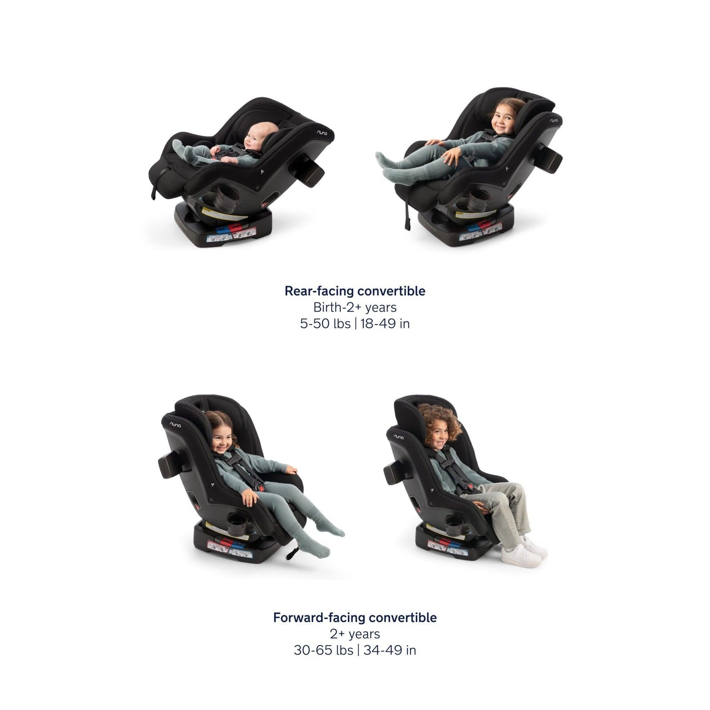 Nuna RAVA Next Child Safety Convertible Car Seat