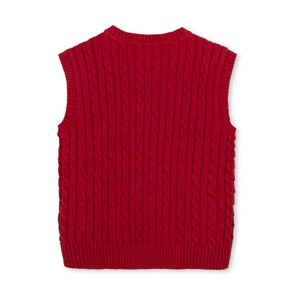 Hope & Henry Boys Organic Cable Sweater Vest