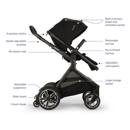 Nuna DEMI Next Stroller + Rider Board