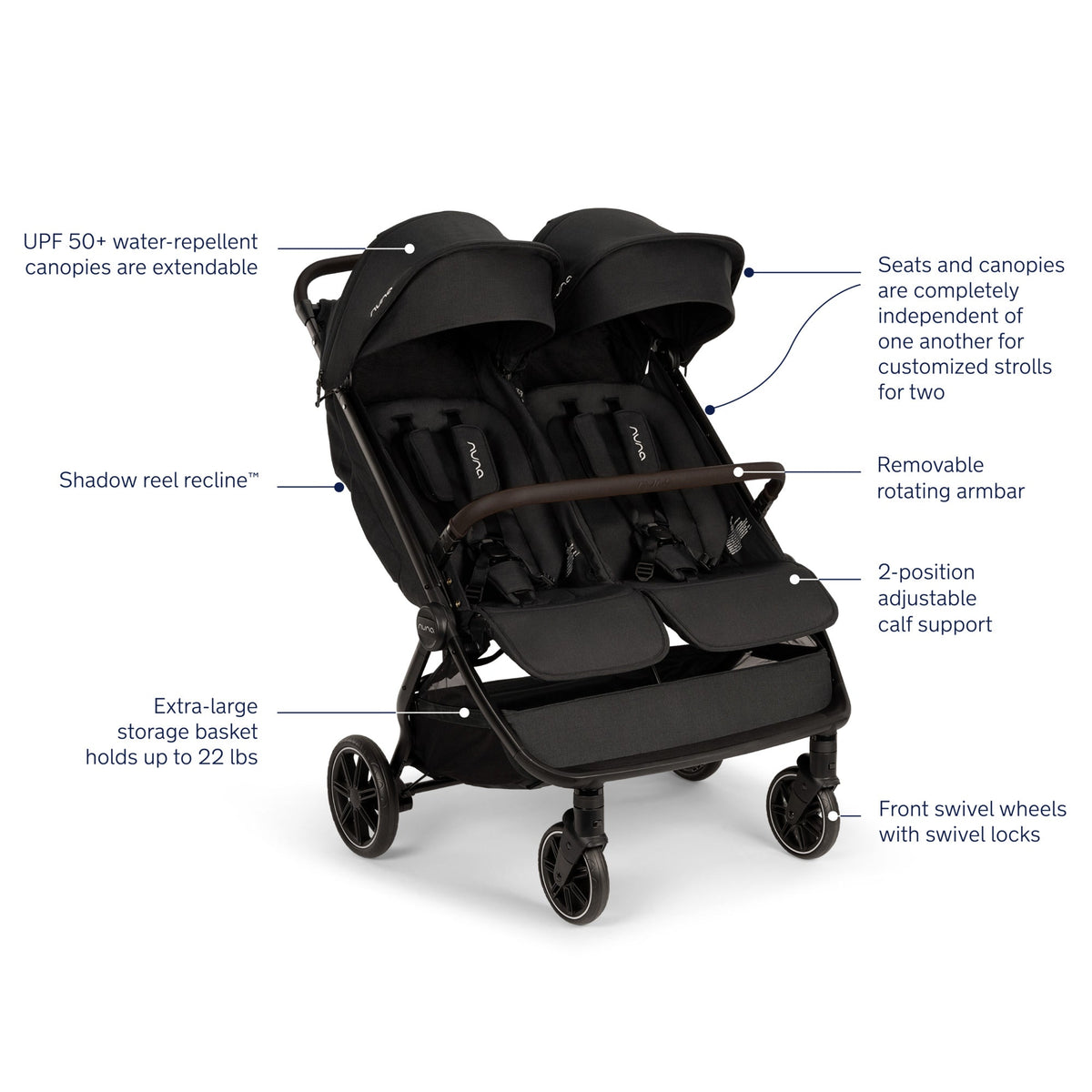 NunaNuna TRVL Dubl StrollerBabysupermarket